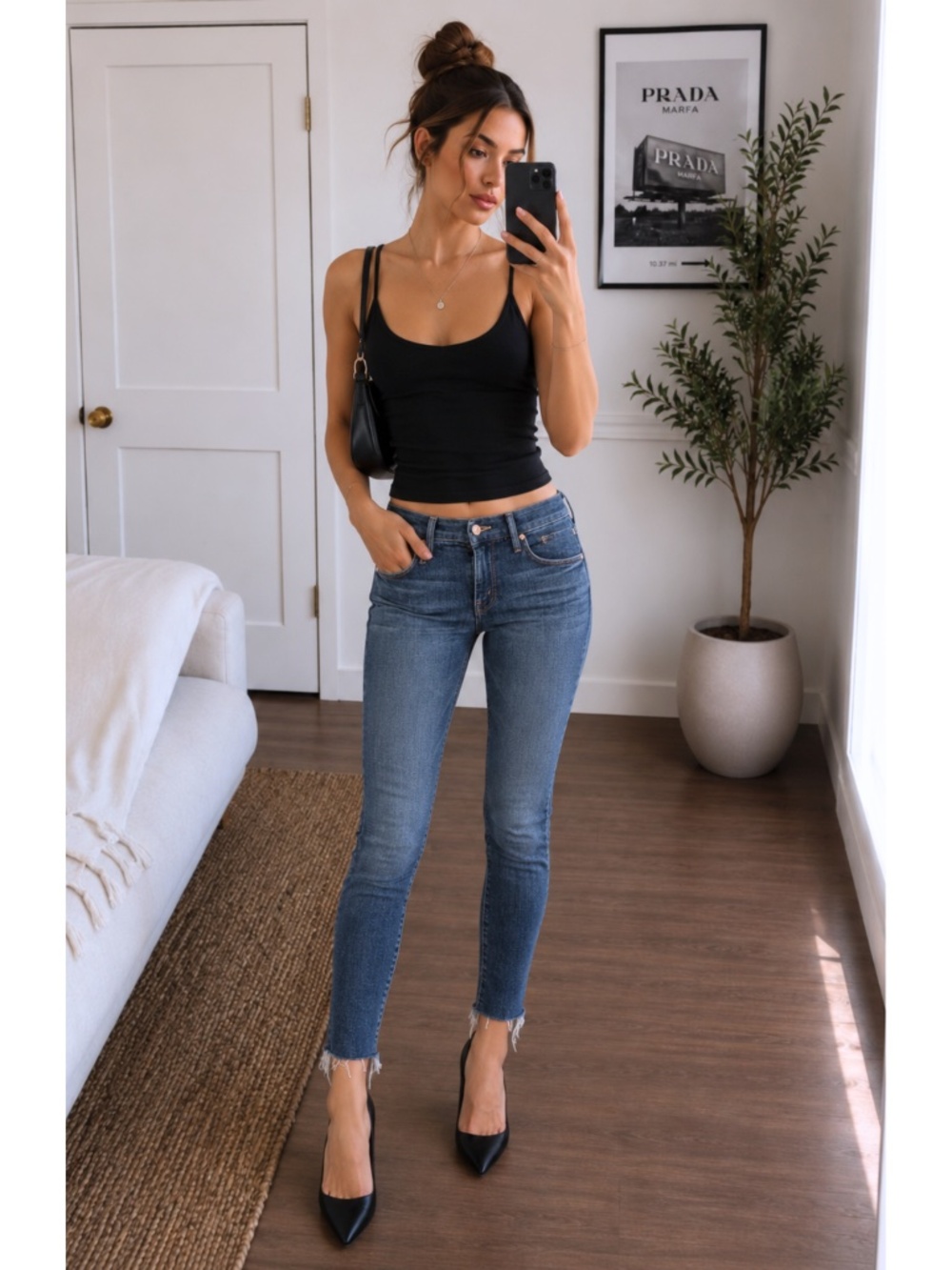 MOTHER The Looker Ankle Fray Skinny Jeans 25 Girl Crush $196